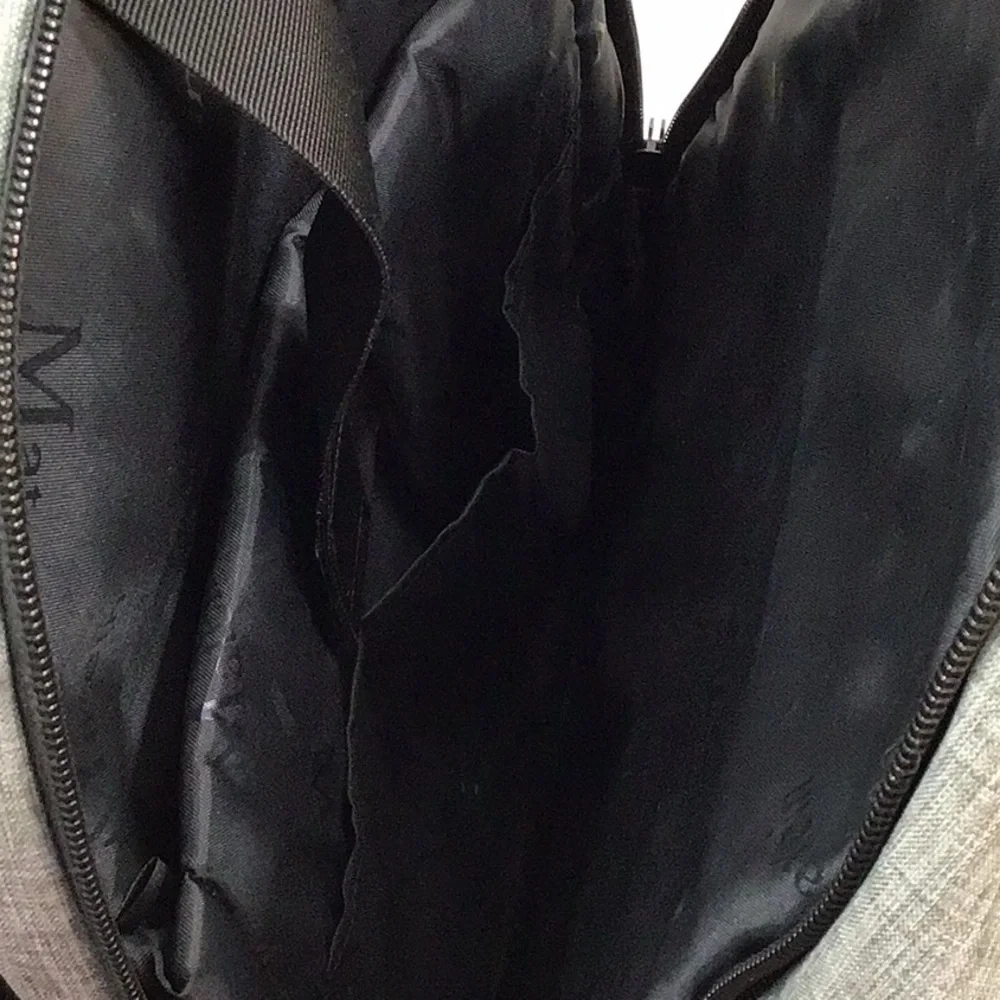 Matein gray fabric multi pocket backpack NWOT